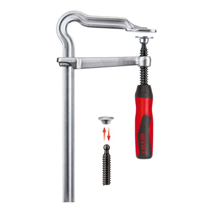 Abrazadera de tornillo BESSEY totalmente de acero OMEGA Ancho de sujeción 300 mm Proyección 140 mm ( 4000831474 )