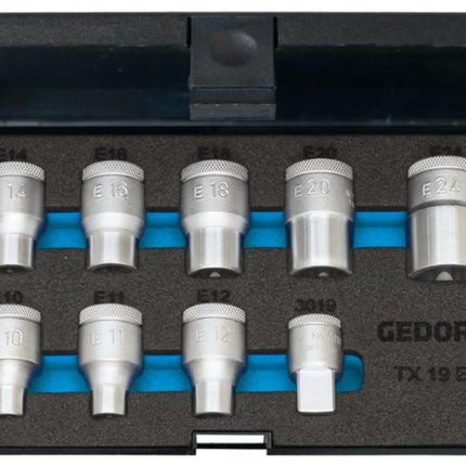 GEDORE socket spanner set TX 19 E-09 9-piece ( 4000821549 )