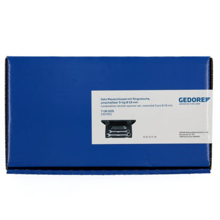 Set di chiavi a cricchetto GEDORE 7 UR-005 5 pezzi larghezze delle chiavi 8-19 mm ( 4000880491 )