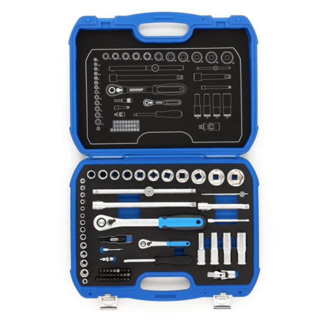 GEDORE socket spanner set 19 BMC 20 69-piece 1/4 + 1/2 ″ ( 4000820592 )