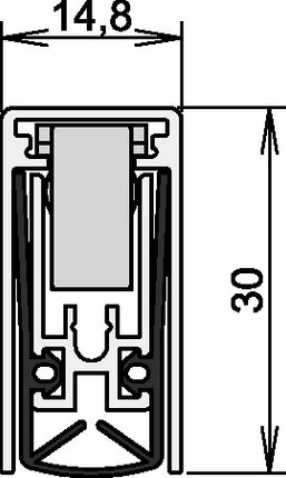 Guarnizione per porta ATHMER Schall-Ex(R) L-15/30 WS 1-880 lunghezza 1 lato 708 mm ( 3327023200 )