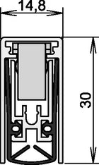 ATHMER door seal Schall-Ex(R) L-15/30 WS 1-880 1-sided length 708 mm ( 3327023200 )