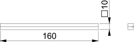 HOPPE square spindle Profile spindle square 10 x 160 mm ( 3311003018 )