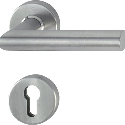 HOPPE Medio juego de escudos Amsterdam E1400Z/42/42S Acero inoxidable F69 ( 3000220053 )