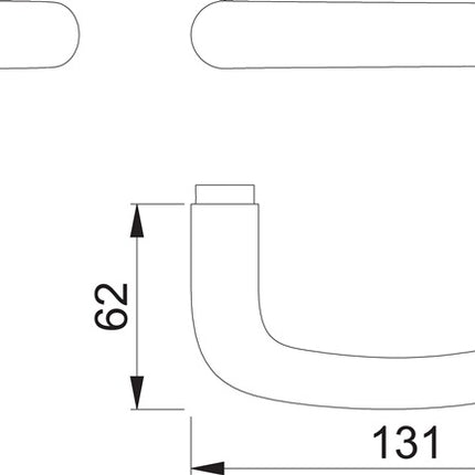 HOPPE Türdrückerlochteil E1301Z Edelstahl matt ( 3000209774 )