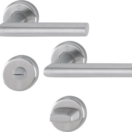 HOPPE Juego de escudos Utrecht E1444Z/17KV/17KVS Acero inoxidable F69 ( 3000220005 )