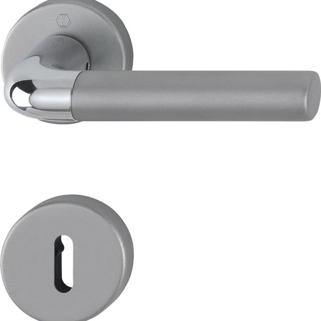 HOPPE Set di rosette Bremen 1505/42KV/42KVS Alluminio F49/F9-2 ( 3000220010 )