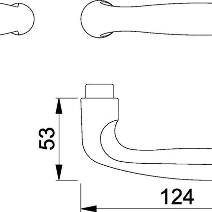 HOPPE lever handle pair Verona 1510 Aluminium F1 ( 3000252585 )