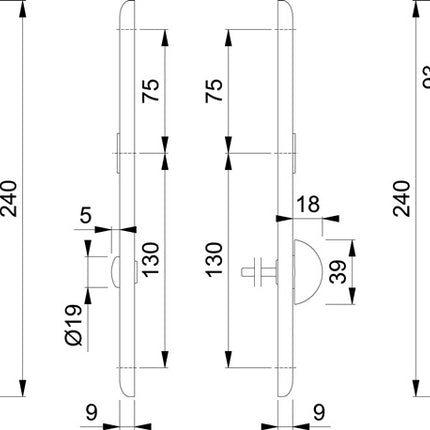 HOPPE Langschildpaar 273P F1 / naturfarbig F1 ( 3000252678 )