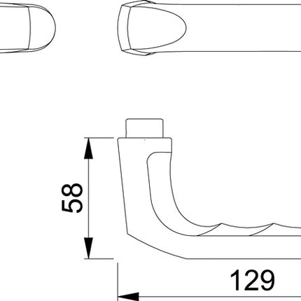 HOPPE Türdrückerlochteil London 113H Aluminium F4 / bronzefarbig ( 3000252158 )