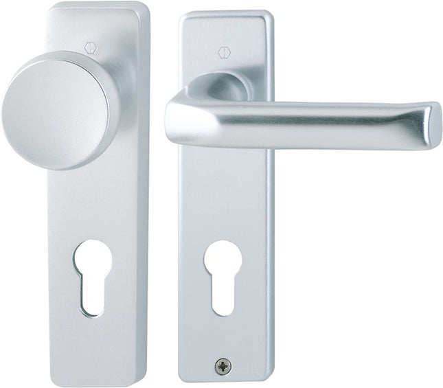 HOPPE Garniture d'entrée courte London 54/227K/202KP/AP/113 aluminium F1 ( 3000252236 )