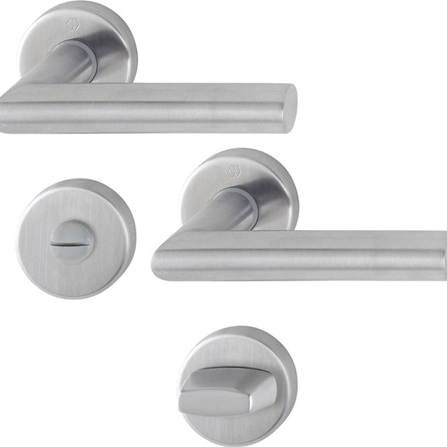 HOPPE Zestaw rozet Amsterdam E1400Z/42KV/42KVS Stal nierdzewna F69 ( 3000203002 )