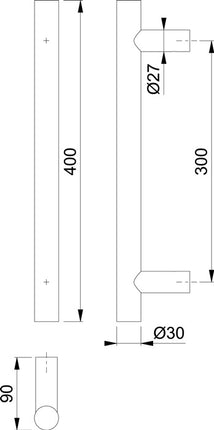HOPPE espagnolette E5011 acero inoxidable color no. F69 ( 3000202048 )