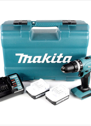 Makita HP 347 DWEX3 Akku Schlagbohrschrauber im Transportkoffer mit 74 tlg. Zubehör + 2x 1,3 Ah Akkus und DC18 WA Ladegerät - Toolbrothers