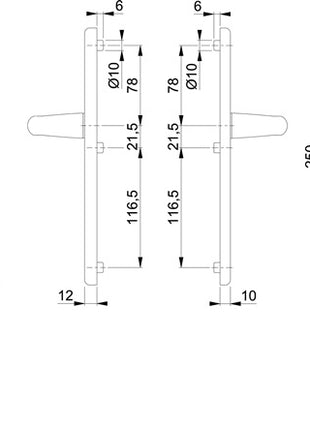 HOPPE Security furniture Tôkyô 1710/3331/3410 Aluminium F1 ( 3000209028 )