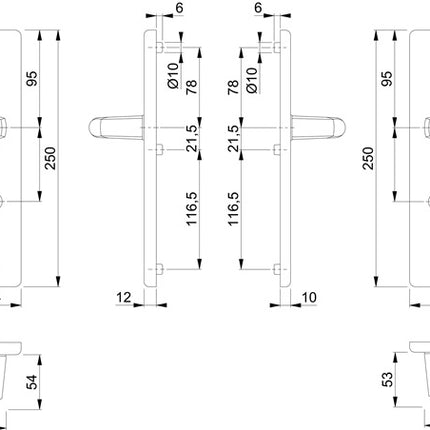HOPPE Mobiliario de seguridad Londres 113/2221/2210 Aluminio F1 ( 3000209040 )