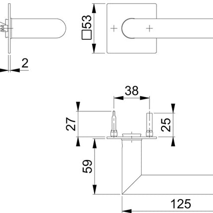 HOPPE para klamek Amsterdam E1400Z/848N stal nierdzewna F69 ( 3000203520 )