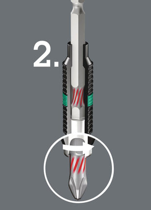 WERA Bit 851/1 BTH 1/4 ″ PH 2 Length 25 mm ( 4000829556 )