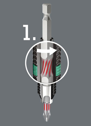 WERA Bit 855/1 BTZ 1/4 ″ PZD 2 Länge 25 mm ( 4000829531 )