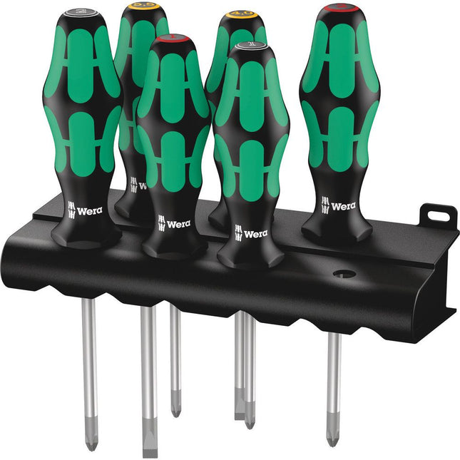 WERA screwdriver set 335/350/355/6 6-piece slotted / PH / PZD ( 4000827742 )