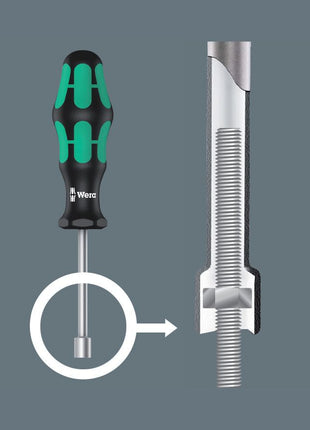 WERA Llave de vaso hexagonal 395 HO SW 13 mm longitud de hoja 90 mm (4000827840)