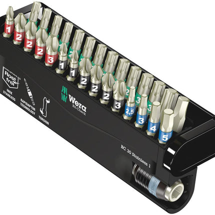 WERA Assortim. d'embouts en acier inoxydable BC 30 Stainless 1 30 pièces ( 4000828396 )