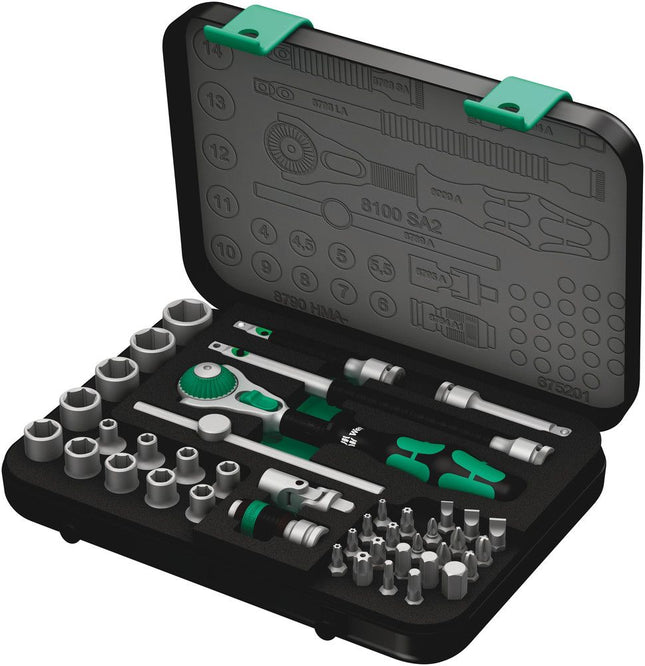 WERA Zyklop Speed Set di chiavi a bussola da 42 pezzi 1/4 ″ ( 4000820556 )