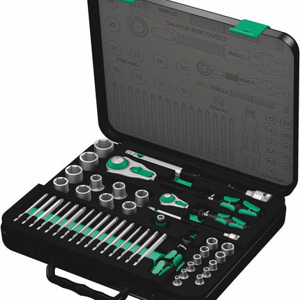 WERA socket spanner set 8100 SA/SC 2 Zyklop 43-piece 1/4 + 1/2 ″ ( 4000820557 )