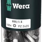 WERA large pack of bits 855/1 Z 1/4 ″ PZD 2 Length 25 mm ( 4000822268 )