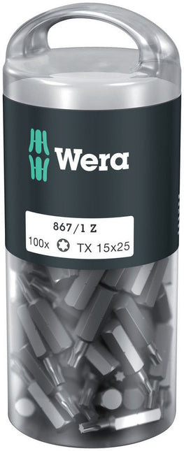 WERA paquete grande de puntas 867/1 Z 1/4 ″ T 15 Longitud 25 mm ( 4000822270 )
