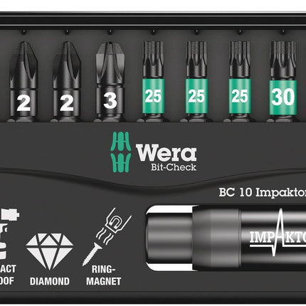 WERA Bitsortiment Bit-Check 10 Impaktor 1 10-teilig ( 4000829046 )