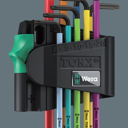 WERA hex key L-wrench set 967 SPKL 9-piece T8 - T40 ( 4000825553 )