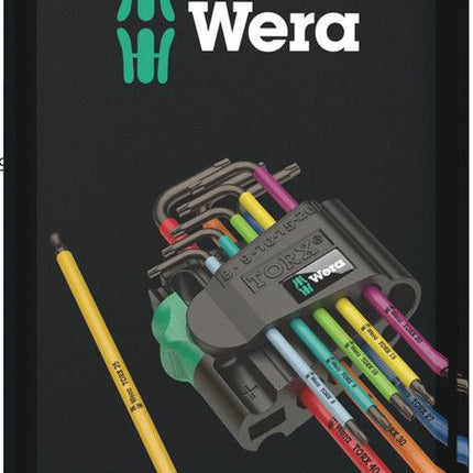 WERA hex key L-wrench set 967 SPKL 9-piece T8 - T40 ( 4000825553 )