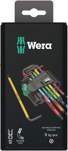 WERA hex key L-wrench set 967 SPKL 9-piece T8 - T40 ( 4000825553 )