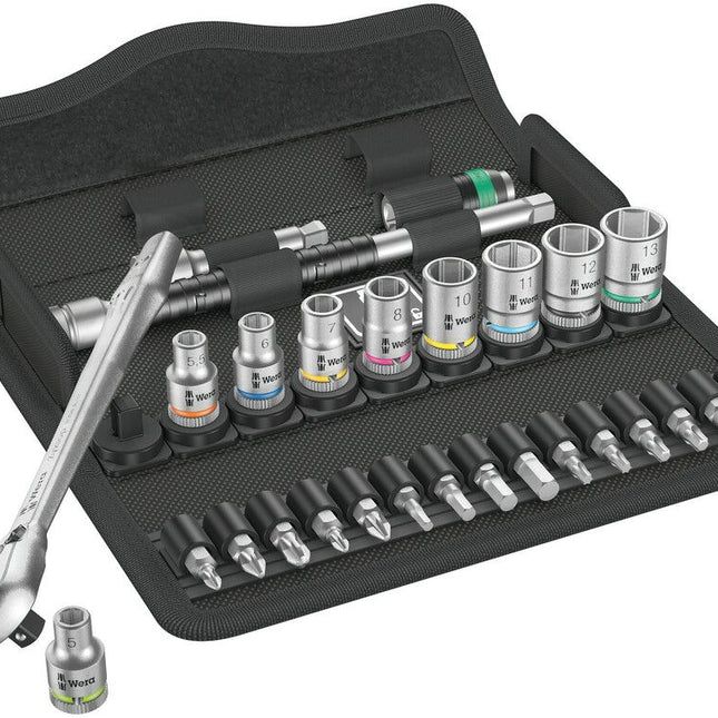 WERA Steckschlüsselsatz 8100 SA 8 Zyklop 28-teilig 1/4 ″ ( 4000821659 )