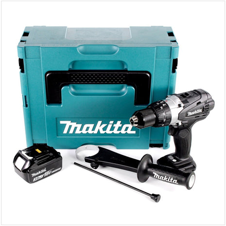 Makita DHP 458 F1JB Akku Schlagbohrschrauber 18 V 91Nm Schwarz im Makpac + 1x 3,0 Ah Akku - Toolbrothers