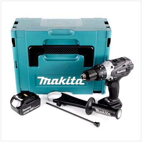 Makita DHP 458 M1JB Akku Schlagbohrschrauber 18 V 91Nm Schwarz im Makpac + 1x 4,0 Ah Akku - Toolbrothers