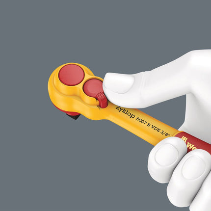 WERA Lever-action reversible ratchet 8007 B VDE 3/8 ″ 80 teeth ( 4000828007 )