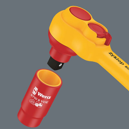 WERA Lever-action reversible ratchet 8007 B VDE 3/8 ″ 80 teeth ( 4000828007 )