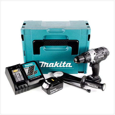 Makita DHP 458 RF1JB Akku Schlagbohrschrauber 18 V 91Nm Schwarz im Makpac + 1x 3,0 Ah Akku + Ladegerät - Toolbrothers