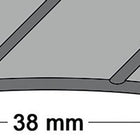 PG LM carril de transición anchura 38 mm longitud 90 cm aluminio color plata ( 3000259509 )