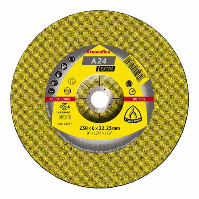 KLINGSPOR grinding disc A 24 Extra D230xS6mm ( 4000841476 )