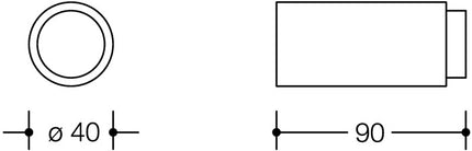 HEWI Wandtürpuffer 611.90 Kunststoff 99 reinweiß ( 3000205928 )