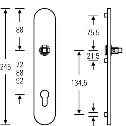 FSB Langschild 12 1418 F1 / naturfarbig 0105 ( 3322002386 )