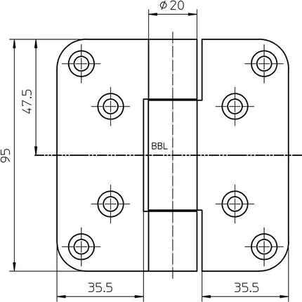 SIMONSWERK object hinge VARIANT VN 2929/100 matt brushed stainless steel 100 kg ( 3000255496 )