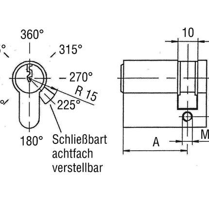 BKS Profilhalbzylinder 8900 27/10 mm ( 3000251964 )