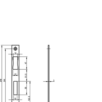 BKS striking plate B 9000 stainless steel ( 3000250569 )