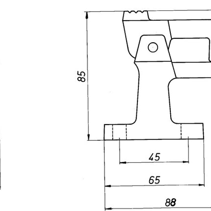 DENI Torfeststeller 3805/3807 Leichtmetallguss F1 naturfarbig eloxiert ( 3000259265 )