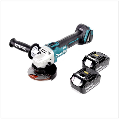 Makita DGA 456 F Akku Winkelschleifer 18 V 115mm Brushless + 2x Akku 3,0Ah - ohne Ladegerät - Toolbrothers