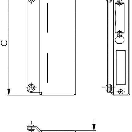 AMF Gegenkasten 146ET-30 Stahl kantig ( 3000251252 )